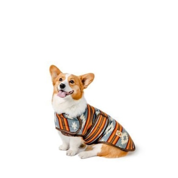 Chilly Dog Denim Southwest Wool Dog Blanket Winter Coat Sizes XS-XXL - Picture 2 of 5